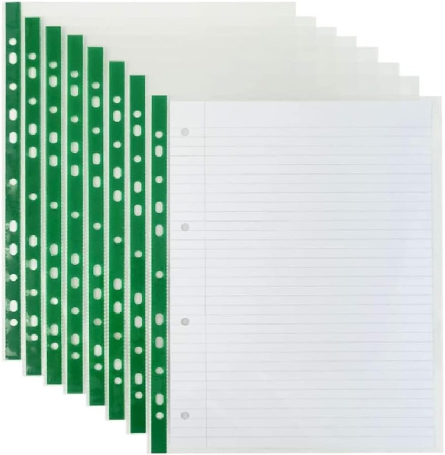 100 Quality A4 Punched Pockets 50micorn Strong Punched Pockets Filing Glass Crystal Clear