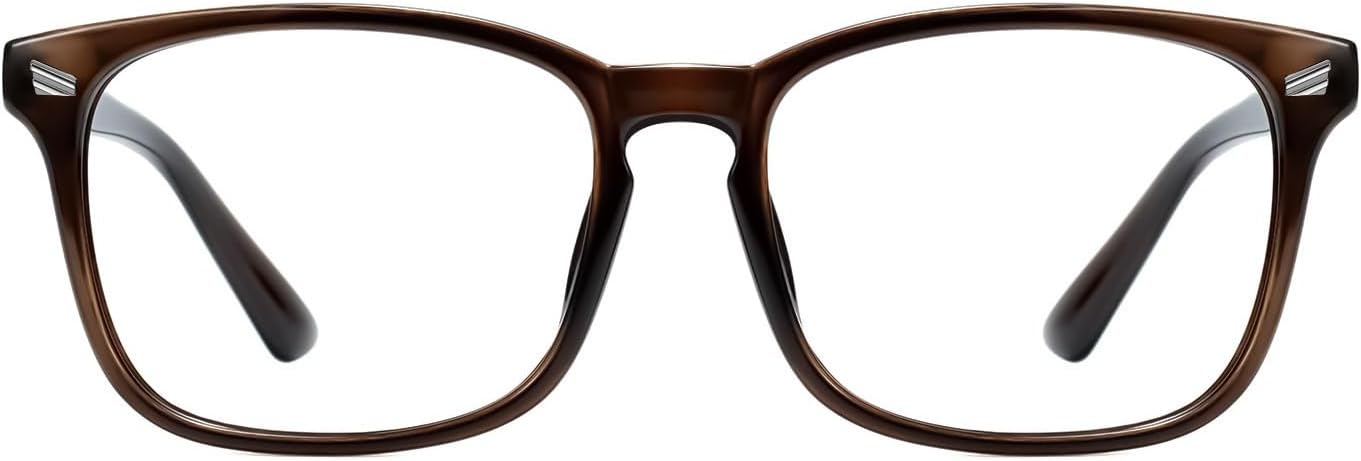 TIJN Blue Light Blocking Glasses for Women Men Square Frame Nerd Eyeglasses Anti Blue Ray Computer Screen Glasses