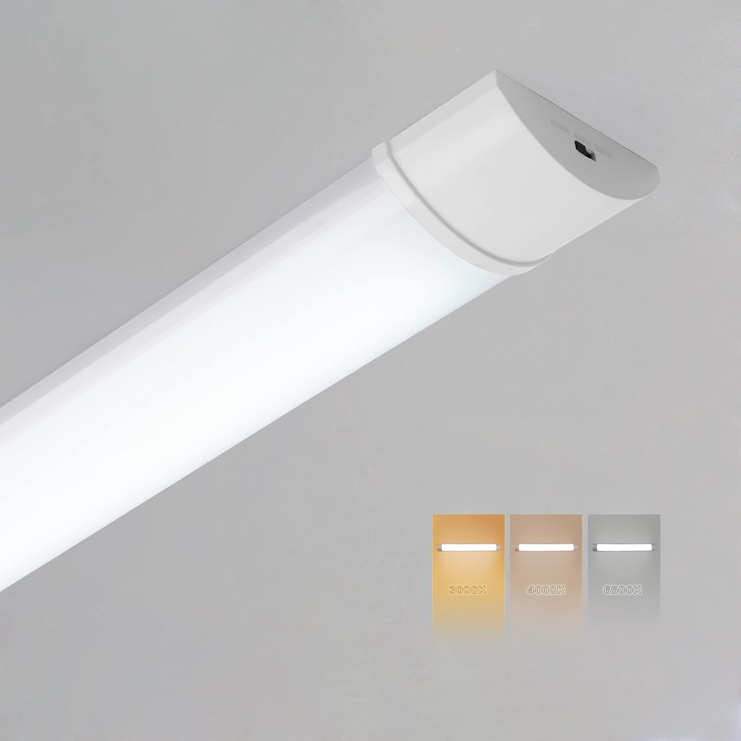 LED Batten Light 2FT 3FT 4FT (3000K /4000K/ 6500K 3 Colors) LED Tube Light | Tube Light Warm/Neutral/Cold White Selectable Wall Ceiling Mount for Kitchen Garage Workshop Shed(2FT 60cm)