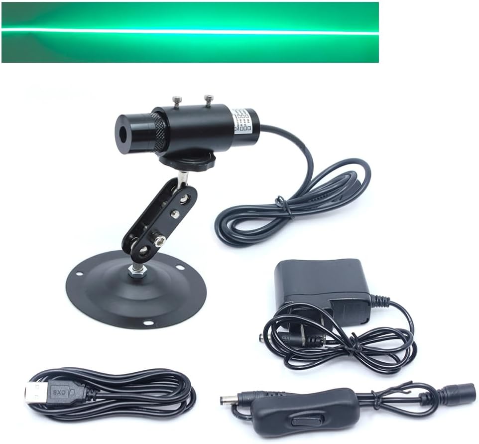 520nm Focusable High Power Green Line Module Line Generator 5V Green Linear Locator for Positioning Halloween Swamp Projector
