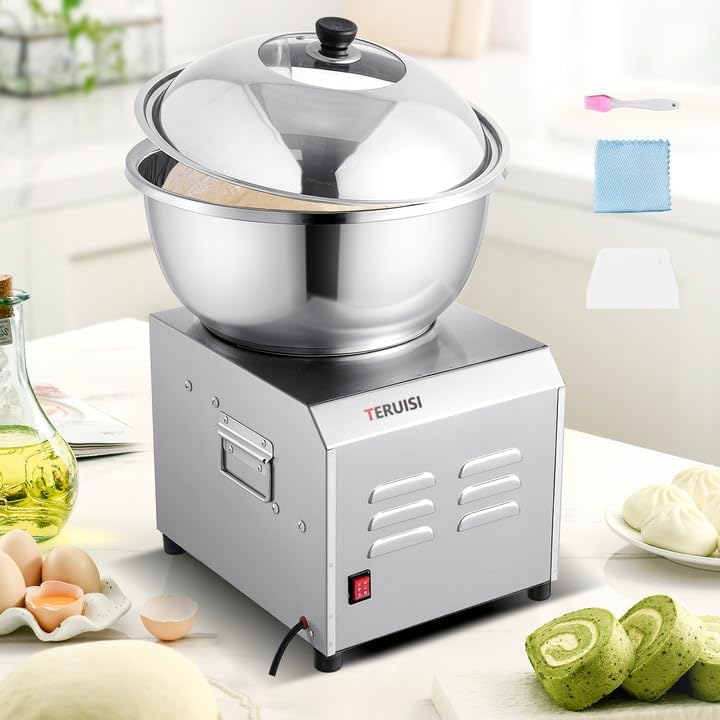 Commercial Dough Mixer, 1500W Electric Dough Maker with 15QT Stainless Steel Bowl, Heavy Duty Industrial Spiral Mixer Kneading Machine with Dual Rotation for 18LBS Flour Bread Pizza Dough 110V