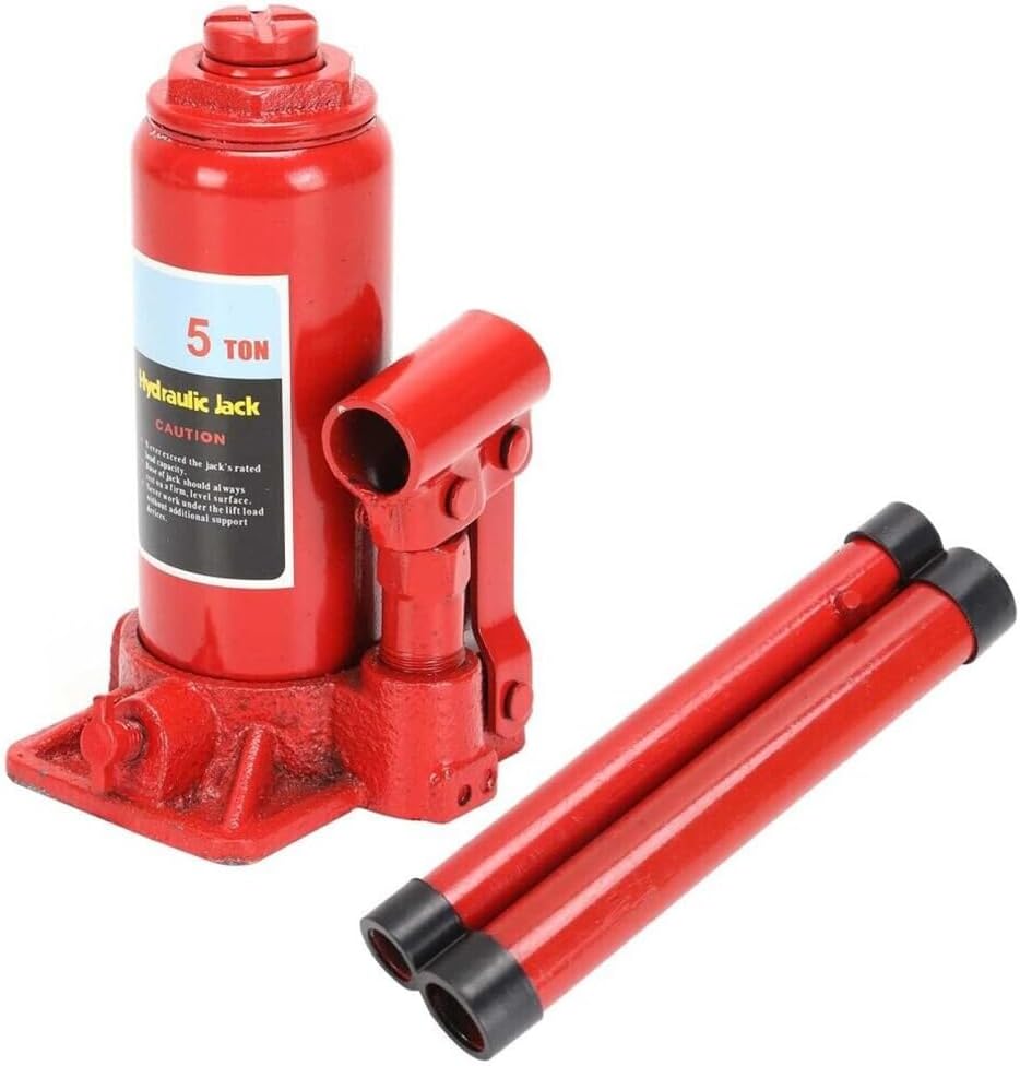 Bottle Jack, 5 Ton Heavy Duty Hydraulic Bottle Jack, Portable Car Lifting Equipment Used for Car Van Truck Caravan