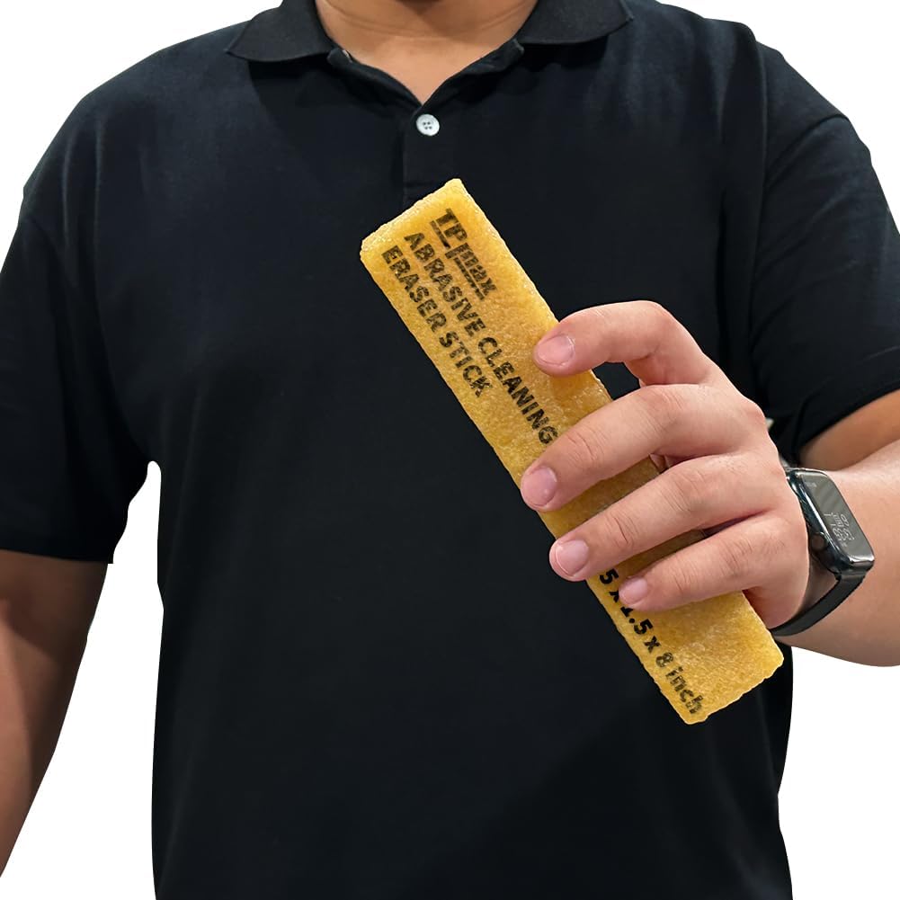 1-1/2 x 1-1/2 x 8" Inch Abrasive Cleaning Eraser Stick - Ideal for Revitalizing Abrasive Sanding Belts, Sanding Discs, Rough Tape and Shoe - Crafted from Natural Rubber for Effective Cleaning