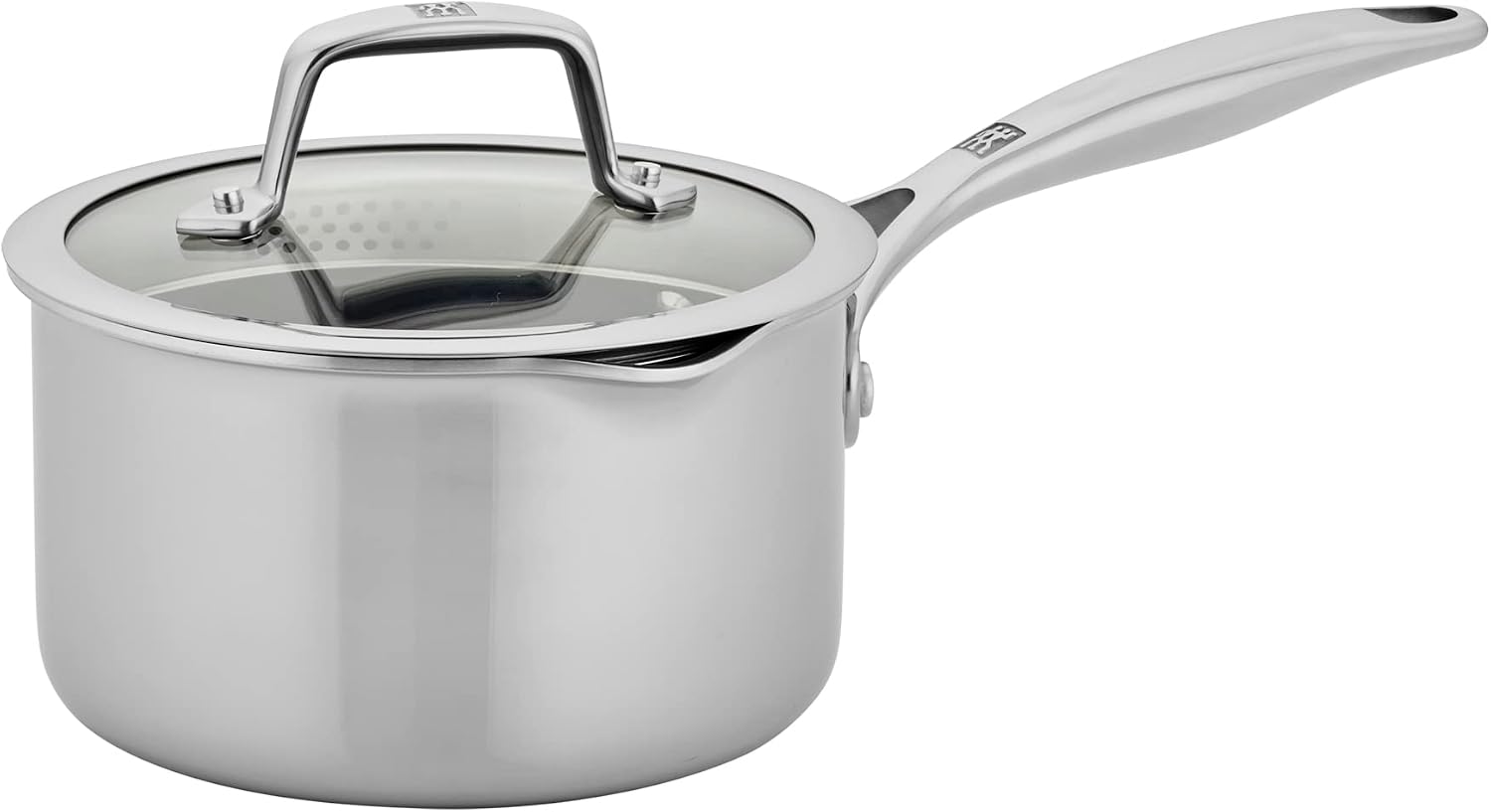 ZWILLING Energy Plus 2-qt Ceramic Nonstick Tall Saucepan, Stainless Steel