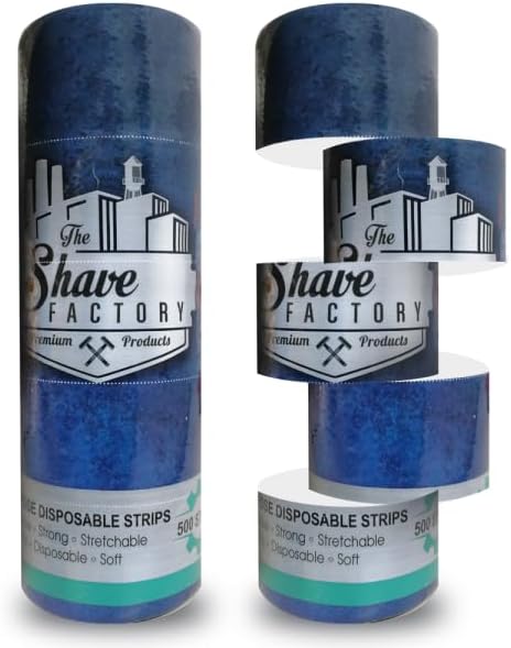 The Shave Factory Hygienic White Neck Strip, 500 Strips - 5x 100 Rolls Pack (White)