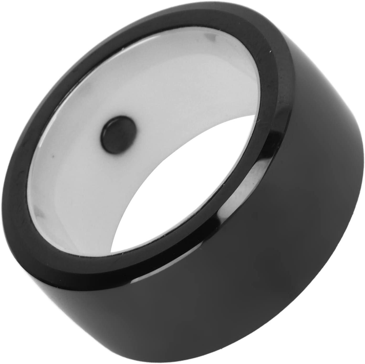 Tbest Waterproof Ceramic NFC Ring, R5 NFC Smart Ring Ceramic Multifunctional Intelligent Wearable Universal Sensing NFC Ring 128GB for Mobile Phone
