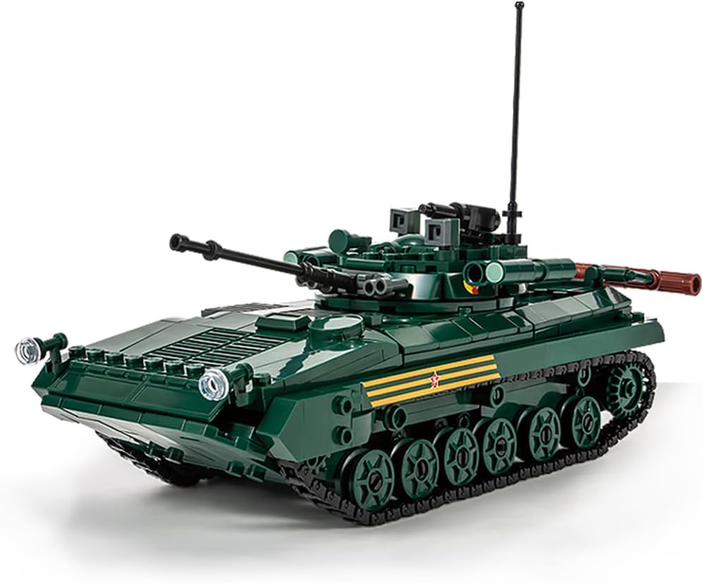 DAHONPA BMP-1 Infantry Fighting Vehicle Army Building Block(738 PCS),WW2 Military Historical Collection Model with 2 Soldier Figures,Toys Gifts for Kid and Adult.