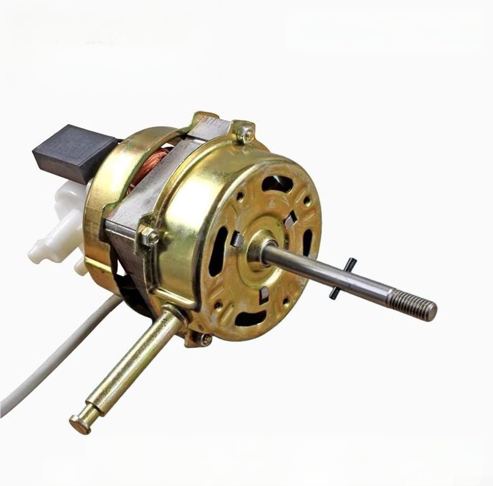 Electric Fan Motor 220V 60W Replacement with 20mm Silicon Steel Sheet Pure Copper Winding Dual Fan Structure PP Gear 1.5UF Capacitor for Floor Table Fans Home Use