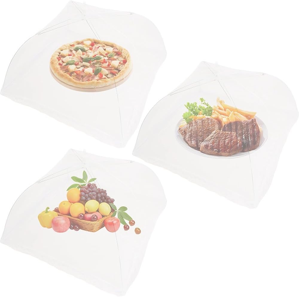 Armo® 3 Pack Food Cover 17" Inch Food Pop Up Dome Food Cover Net Mesh Dinner Plate Cover for Parties, Picnics, BBQs Screen Tents