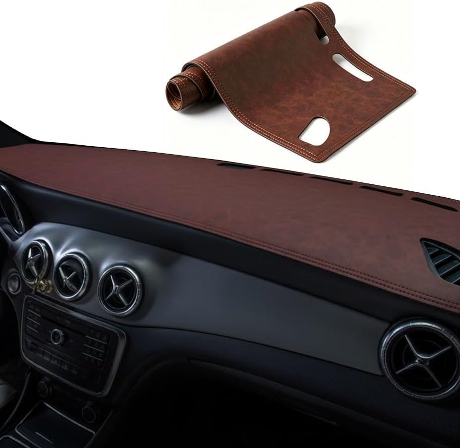 Dashboard Cover Mat for Nissan Tiida/Versa 2005-2008 (Without sensors), Custom Fit Non-Slip Dash Cover Dashboard Protector, Dash Mat Sun Shielding Anti-Glare Dash Protector,B Brown