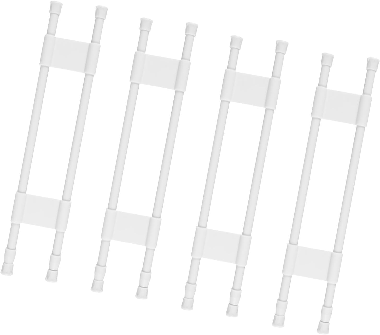 4 Sets Double RV Refrigerator Bars, 15.8"-27.6"Adjustable Non-Slip RV Fridge Tension Rods, Extendable for Refrigerator, Kitchen, Bookshelf, Cupboard, RV Refrigerator Accessories