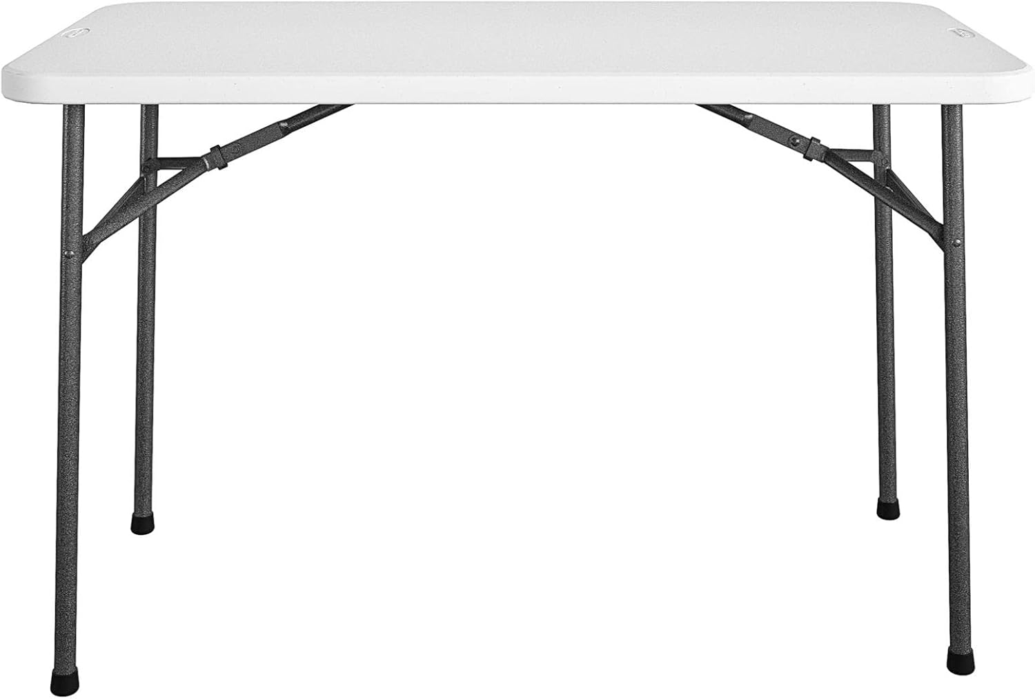 COSCO 4 ft. Straight Folding Utility Table, White, Indoor & Outdoor, Portable Desk, Camping, Tailgating, & Crafting Table