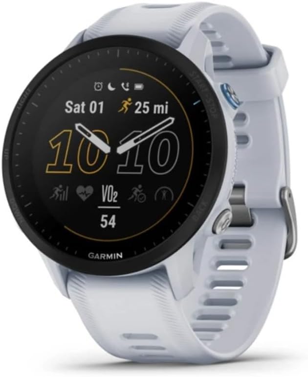 Garmin Forerunner® 955, GPS Running Smartwatch, 46mm, Whitestone