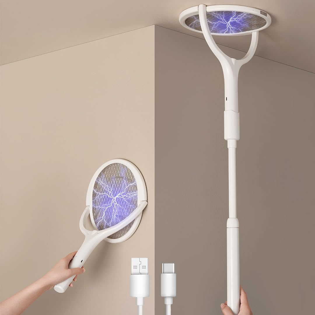 GeckoMan Electric Fly Zapper Electric Fly Swatter Bug Zapper Racket Killer