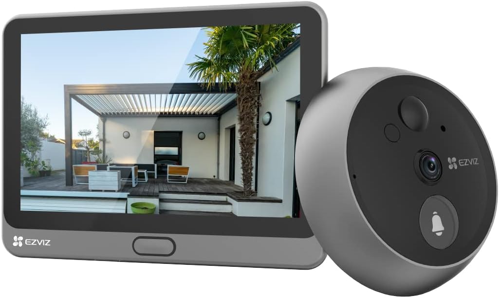 EZVIZ CP4 1080P Door Peephole Surveillance Camera Connected Video Intercom Video Door Viewer 4.3 Inch Touch Screen Battery 4600 mAh Human Detection Two-Way Audio 5 m Night Vision