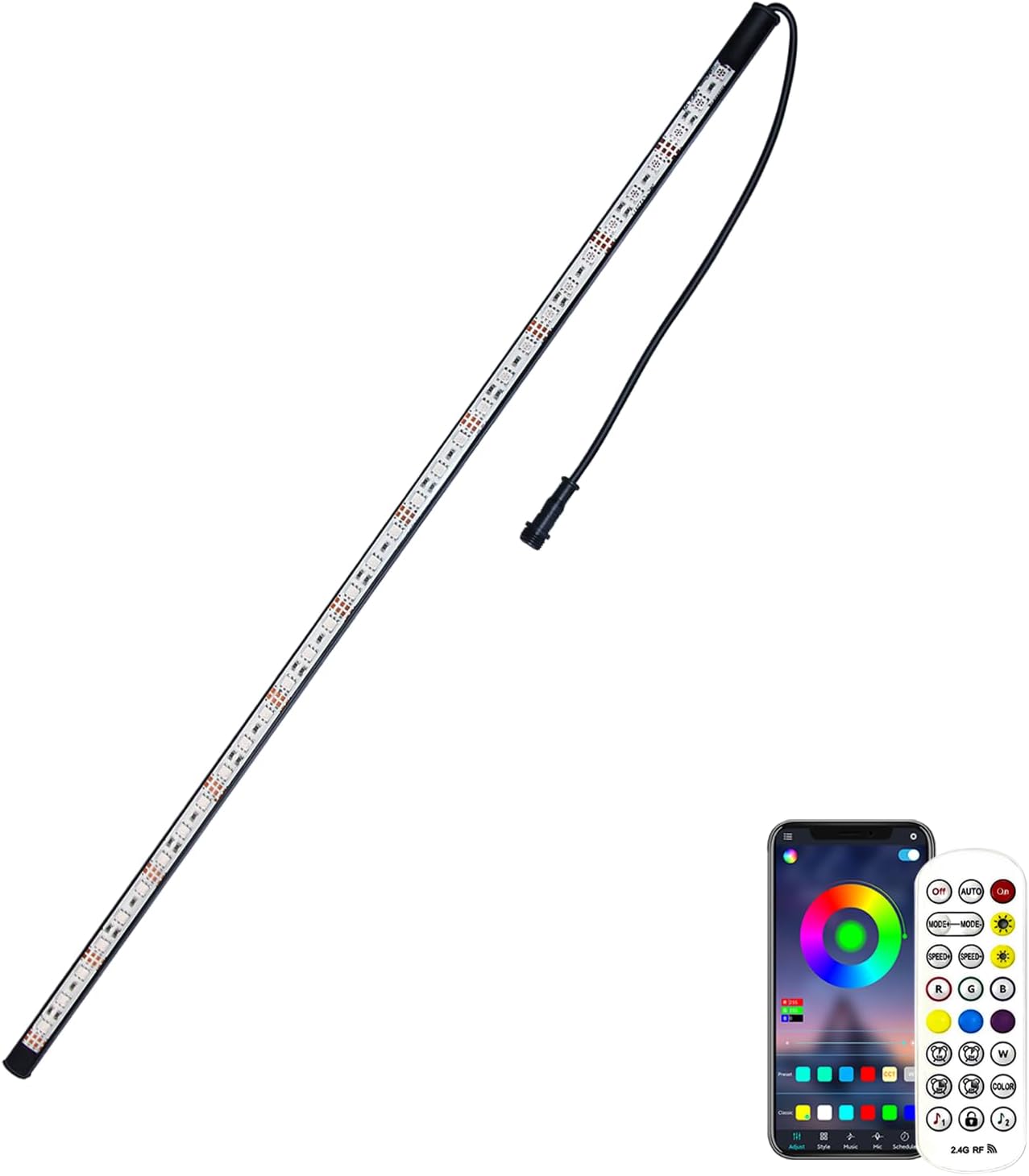 22CM LED Strip Color Changing Garden Show Lights for Pond Spillway Waterfall, APP Control Waterproof Lighting Bar for Home Decoration Pool Fountain Landscape Lighting, Aquarium