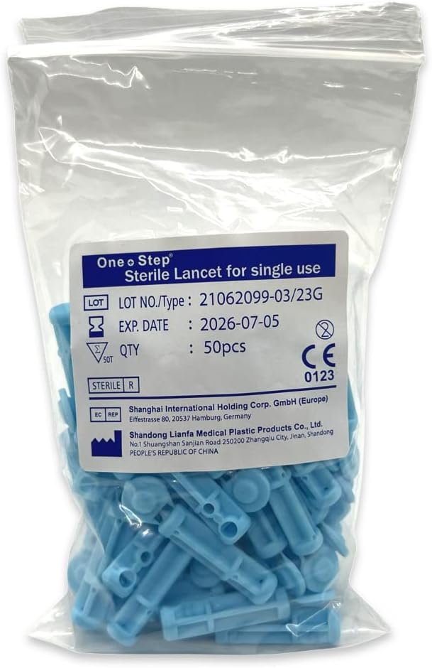 100 x 23G Sterile Lancet for Single Use - Manufacturer Confirmed Fully Compatible for PiC Indolor, Microlet, Freestyle, Abbott, SD and Many More