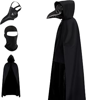 Scary Halloween Masks for Adults,Plague Doctor Mask,Scary Halloween Costumes Renaissance Dress Women or Men