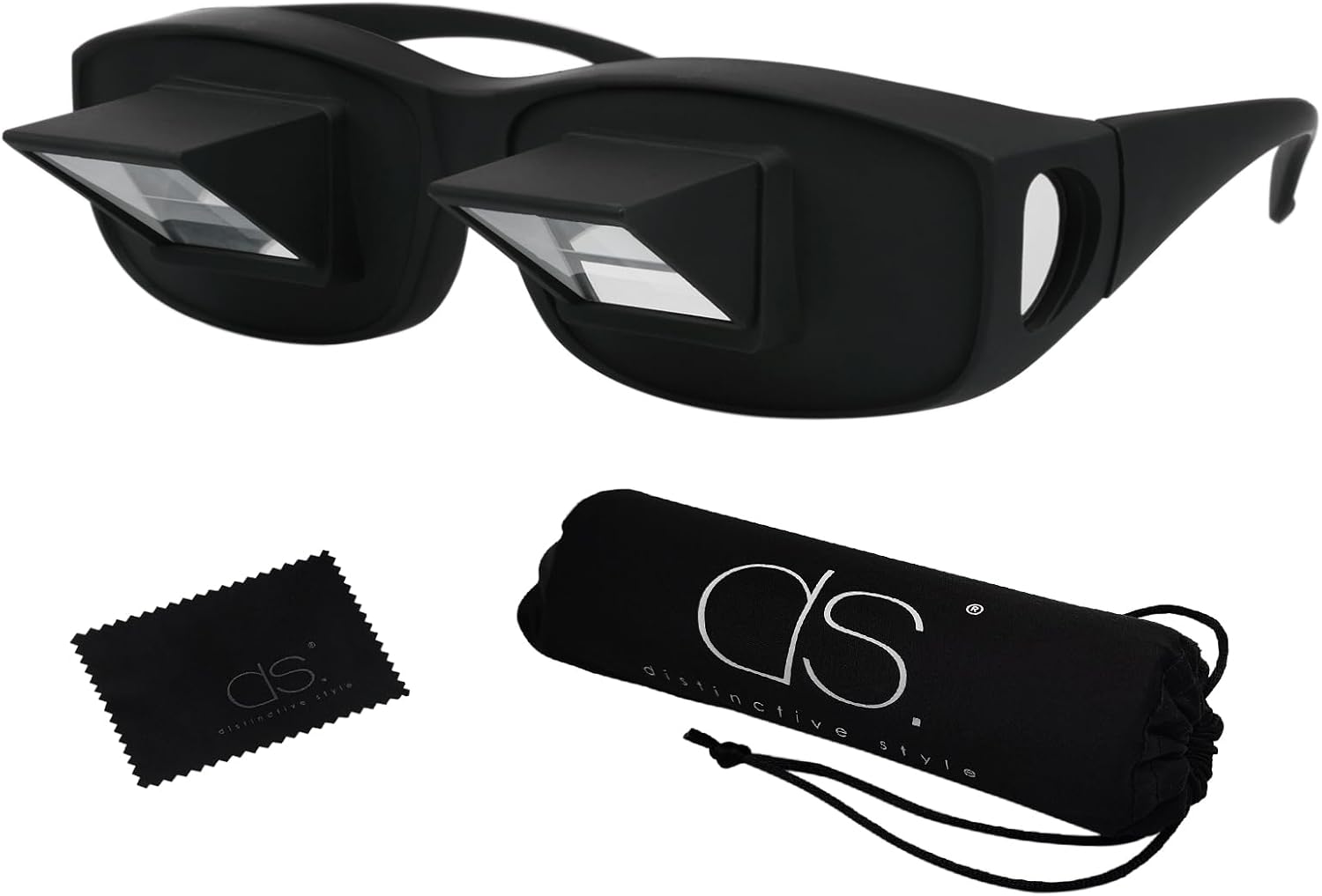 DS. DISTINCTIVE STYLE Lazy Glasses Prism 90 Degree Crochet Glasses Mirror Reading Glasses for Laying Down/Knitting