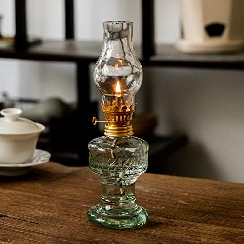 20cm Oil Lamp, Glass, Clear