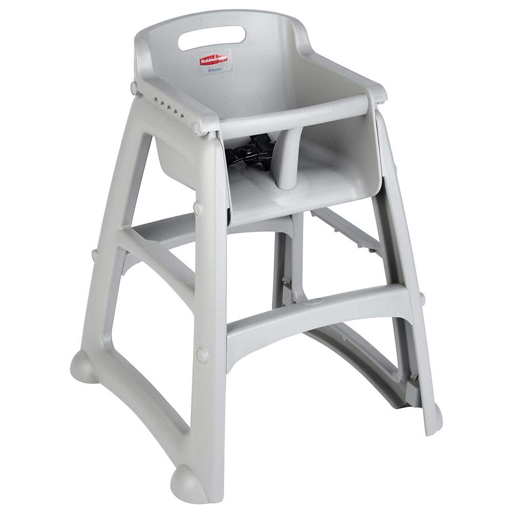Rubbermaid Commercial Products High Chair, 33lb Cap, Preassembled, Platinum