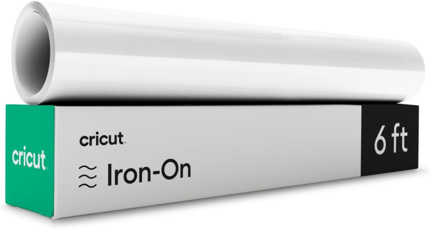 Cricut Everyday Iron-On, White - 6ft (3-Pack of 2ft Rolls) - HTV Heat Transfer Vinyl, Compatible with Cricut Maker/Explore Machines