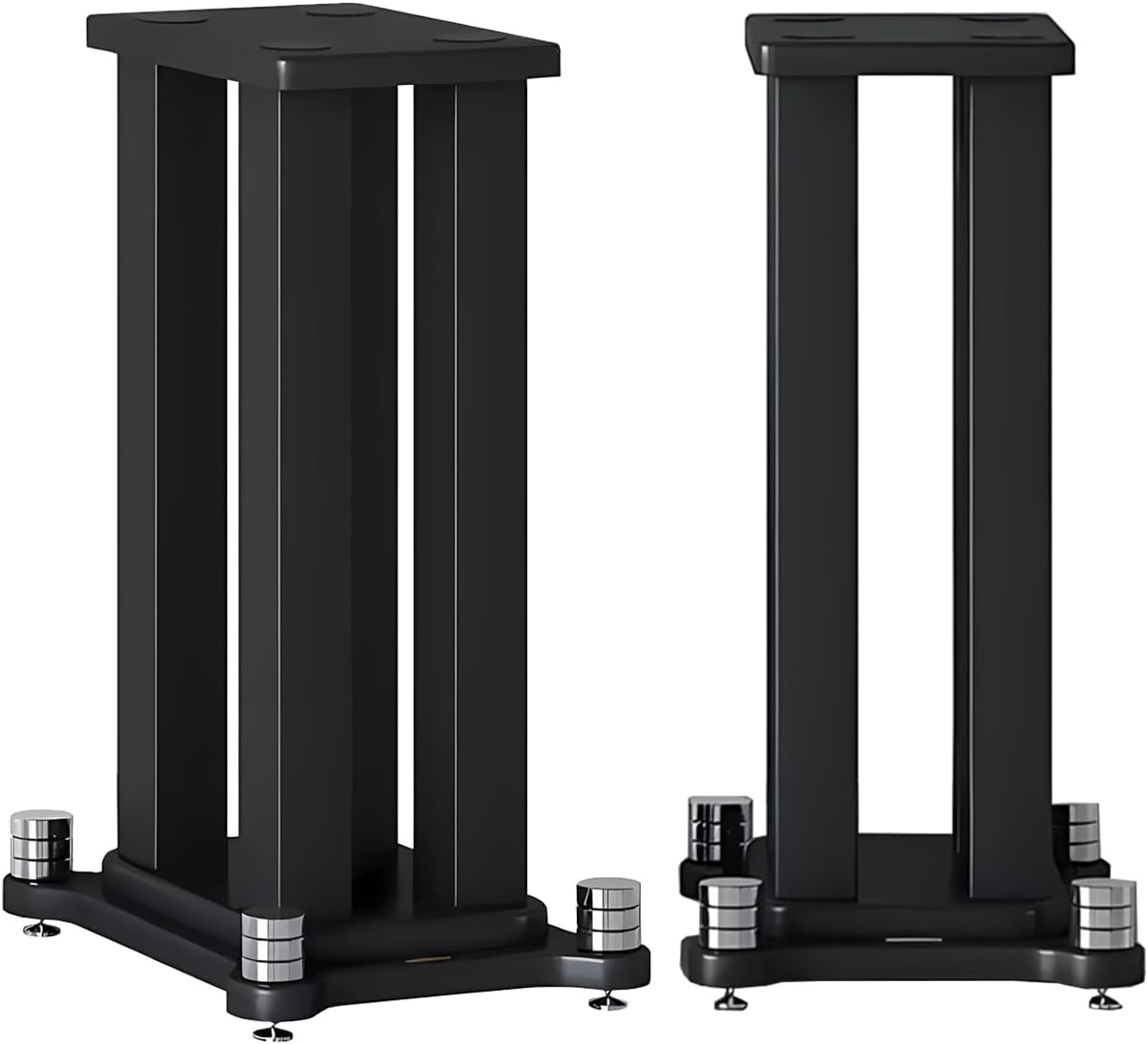 Universal Speaker Stands, Heavy Duty Speaker Stands Holds Bookshelf Speaker Satellite Speaker Large Speaker, Vibration-Absorbing MDF Design, Holds 88lbs Speaker (60cm/23.6in)