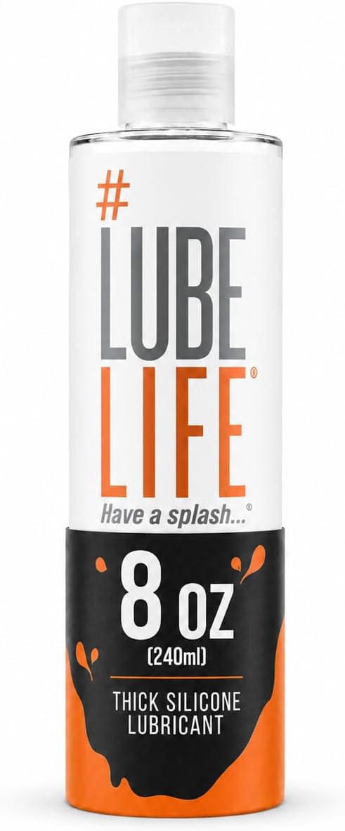 LUBELIFE Ultra Slick Thick Silicone-Based Lubricant, Water Resistant, Thick Silicone Lube for Men, Women and Couples, 8 Fl Oz | Thick Long-Lasting Glide, For Men Women Couples, Great for Anal and Shower, Silky, Staying Power