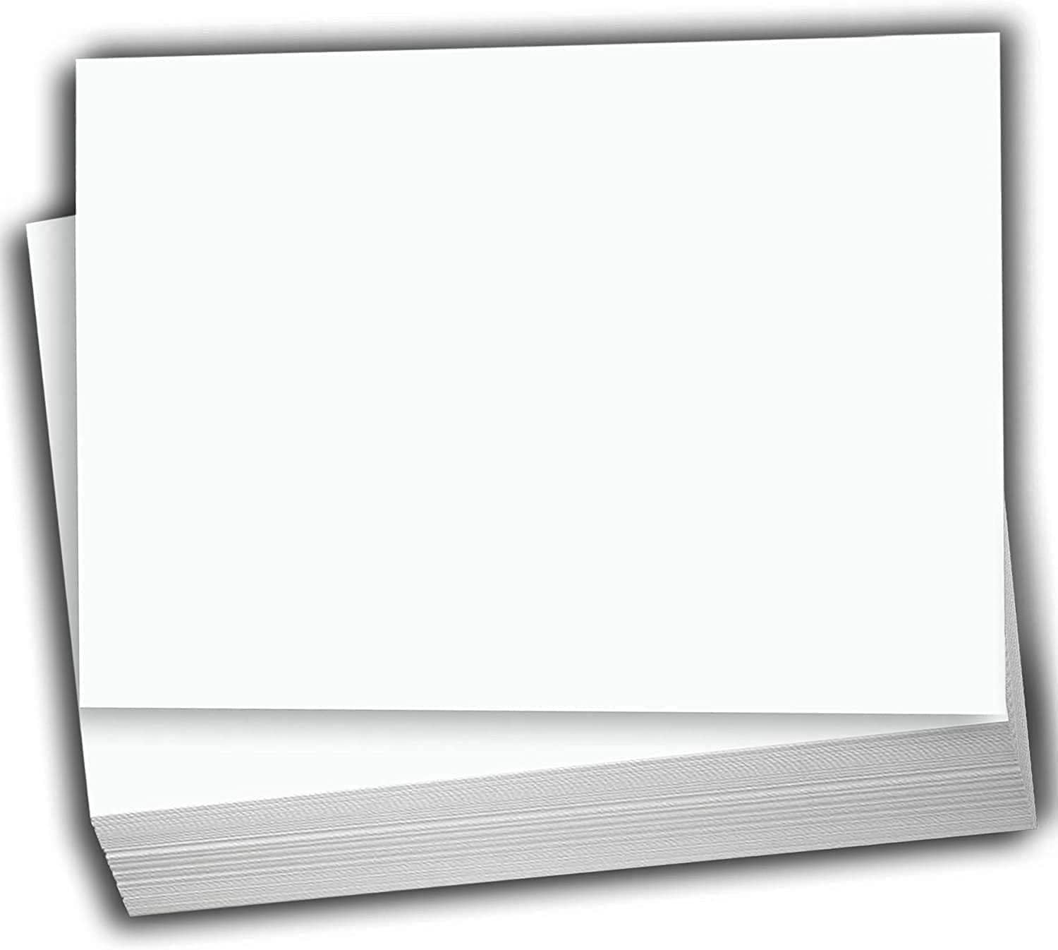 Hamilco White Cardstock - Flat 4 X 6" Heavy Weight 100 lb Card Stock for Printer - 100 Pack