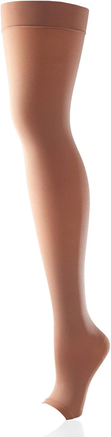 Activa British Standard Class 3 Open-Toe Thigh Length Stocking, X-Large, Sand
