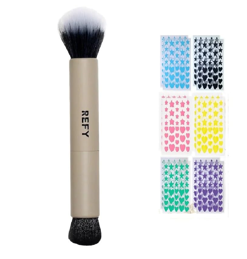 R.E.F.Y Duo Face Brush + Bonus Acne Patch (36 Pieces) Tea Tree Oil Facial Water Gel