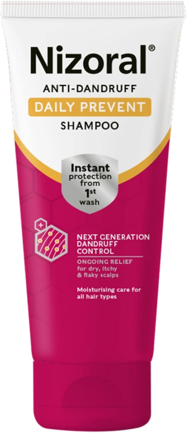Nizoral Anti-Dandruff Daily Prevent Shampoo, Ongoing Relief for Dry, Itchy and Irritated Scalps, Moisturises, Instant Dandruff Protection, For All Hair Types, 1 x 200ml