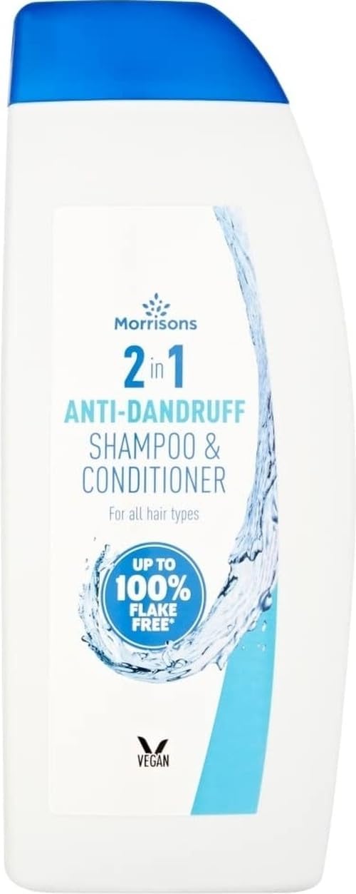 Morrisons Shampoo & Conditioner Anti-Dandruff Classic 2 In C1 500ml, WHITE