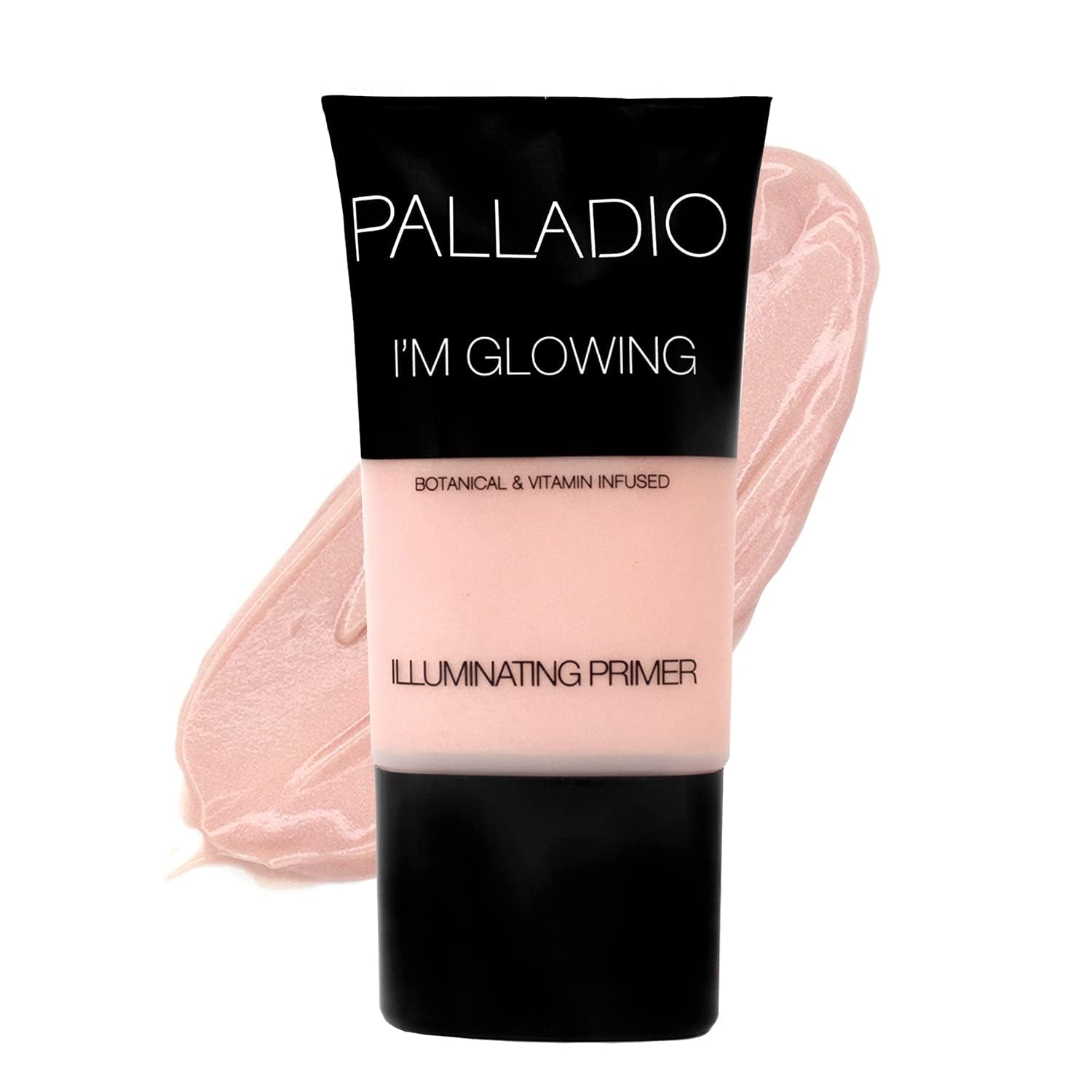 Palladio I'm Glowing Illuminating Primer, Pearly Pink Makeup Primer for Face, Contains Aloe Vera, Grape Seed Oil, Green Tea, Brightens Complexion, Combats Wrinkles, Fine Lines & Pores, 0.67 oz