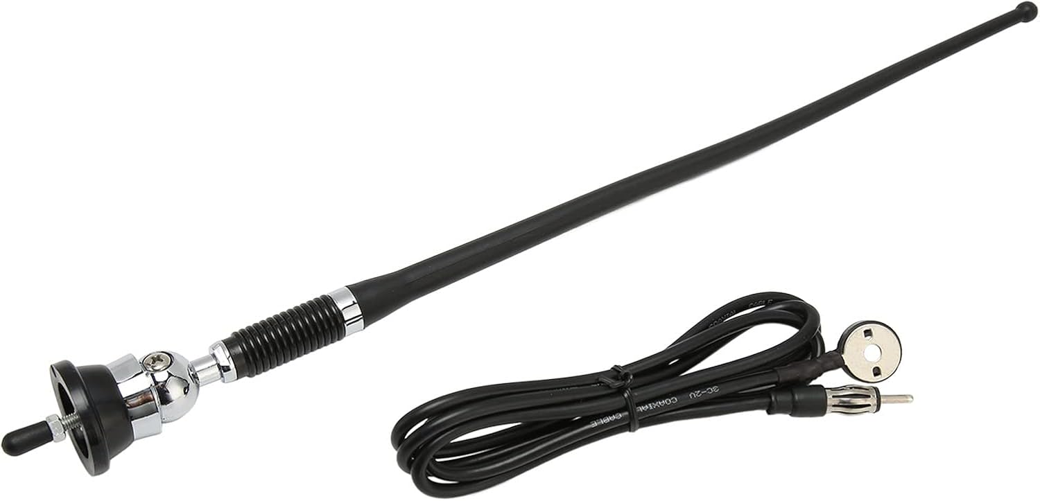 Universal Vehicle Antenna, Car AM FM Radio Antenna Built in Amplifier, Soft Rubber Replacement Marine Antenna for Vehicle Car Truck Marine