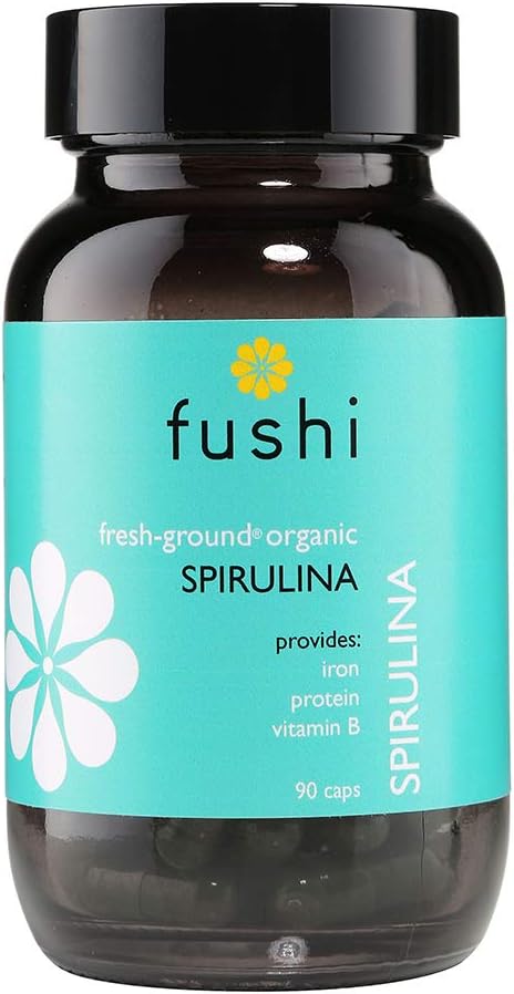 Fushi Organic 530 mg Spirulina Vegetable Capsules, 90-Count