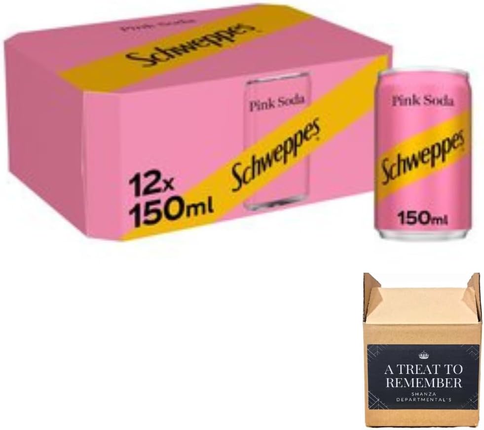 Schweps Russchian Pink Soda Sparkling Soft Drink Can 150ml - (Pack Of 12)