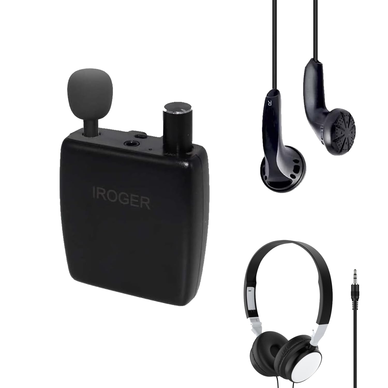 Hearing Amplifier Rechargeable Hearing Aid Device for Ears, with Headphone,Earbuds,Directional Microphone