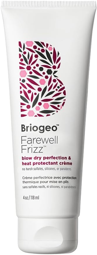 Briogeo Farewell Frizz Blow Dry Cream Heat Protectant for Hair, Anti Frizz Hair Product - 118ml