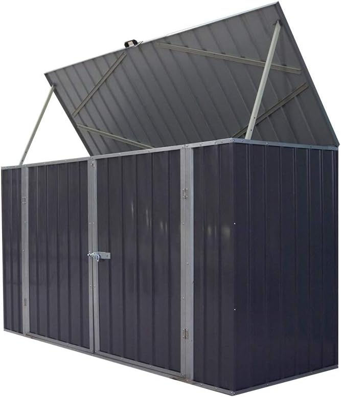 Metal Garden Shed Garage House Outdoor Bike Storage Tools Box 225(W) x88(D) x125(H) cm