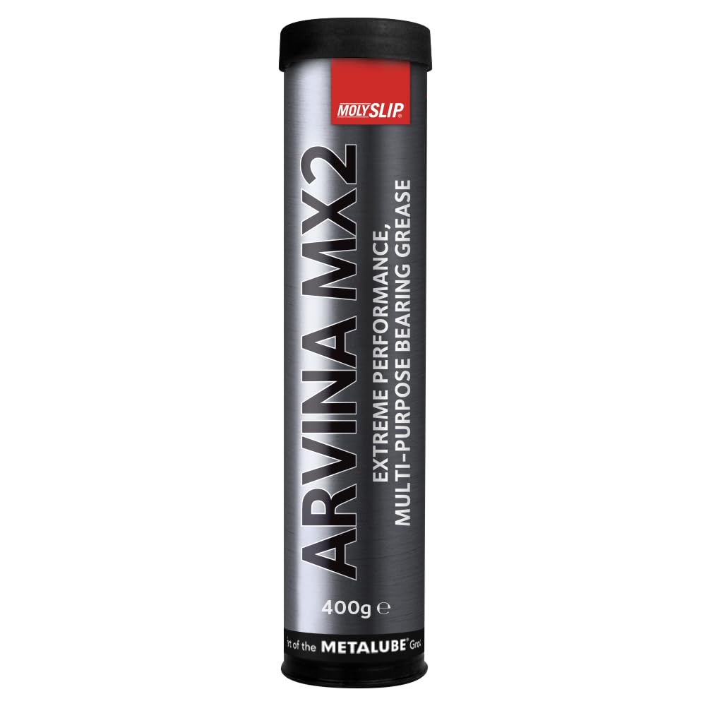 Molyslip Arvina MX2 Extreme-Performance, Multi-Purpose Bearing Grease 400 g Cartridge