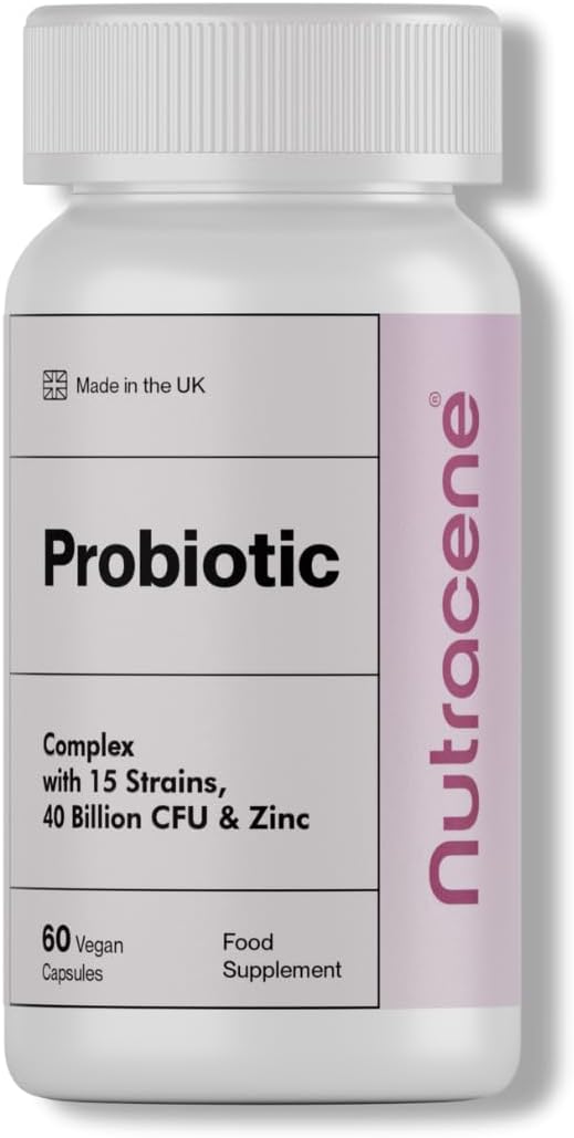 Advanced Probiotics 40 Billion CFU – 15-Strain Formula with 26B Acidophilus – Gut, Immune & Bowel Support – Made in The UK | GMP Standards | Vegan | Non-GMO | Gluten & Dairy Free