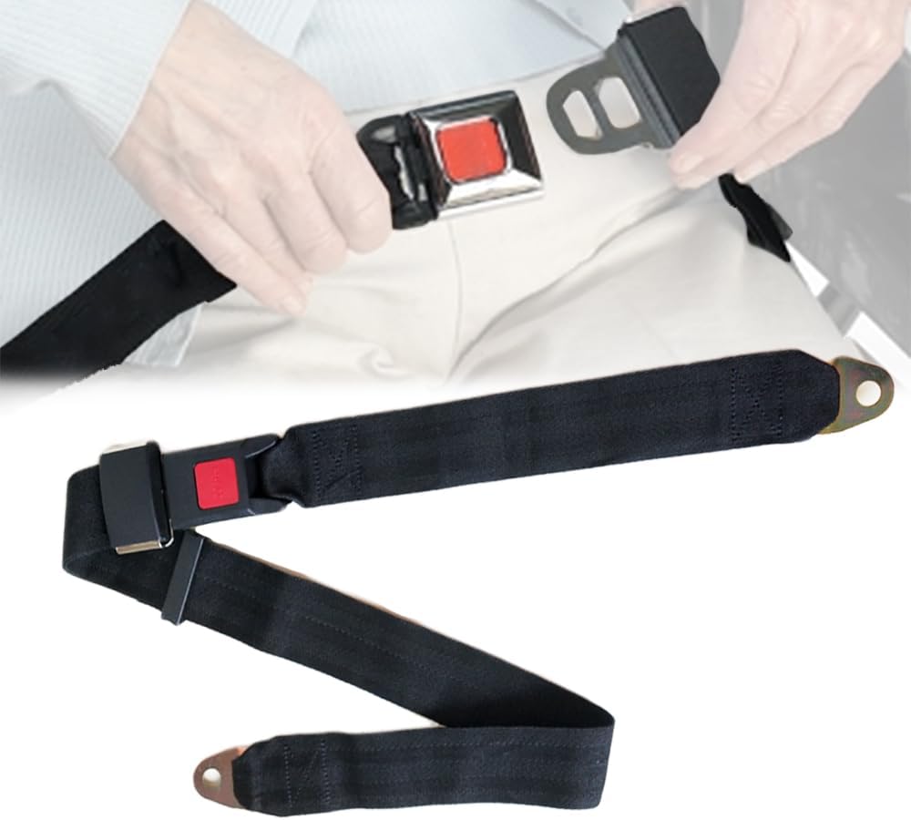 Wheelchair Seat Belt for Elderly & Disabled - Electric Scooters Replacement Band Accessory, Adjustable up to 45"L