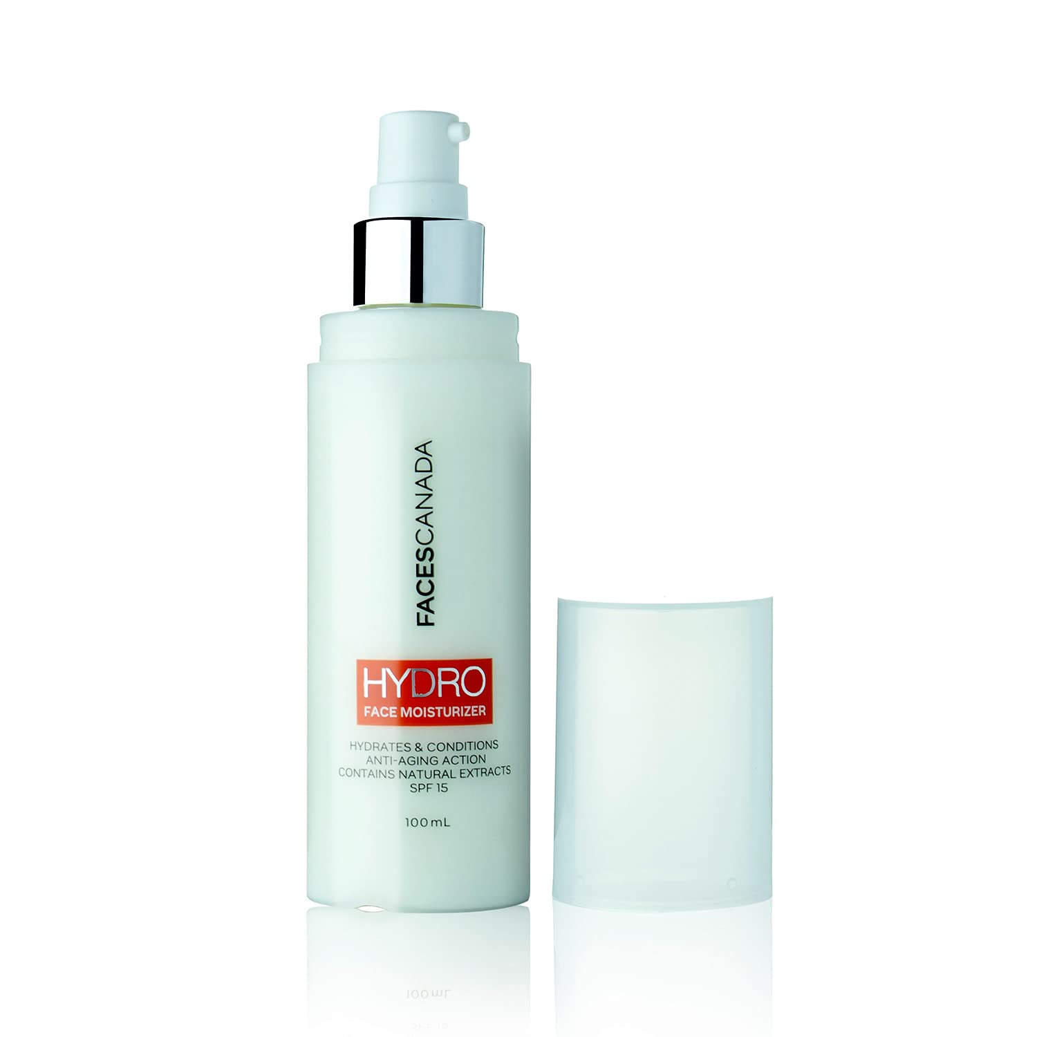 Faces Canada Hydro Face Moisturizer with SPF 15 | Lightweight Daily Hydration Cream for Smooth, Soft Skin | Non-Greasy, Fast-Absorbing Formula | 3.38 Fl Oz (100ml)