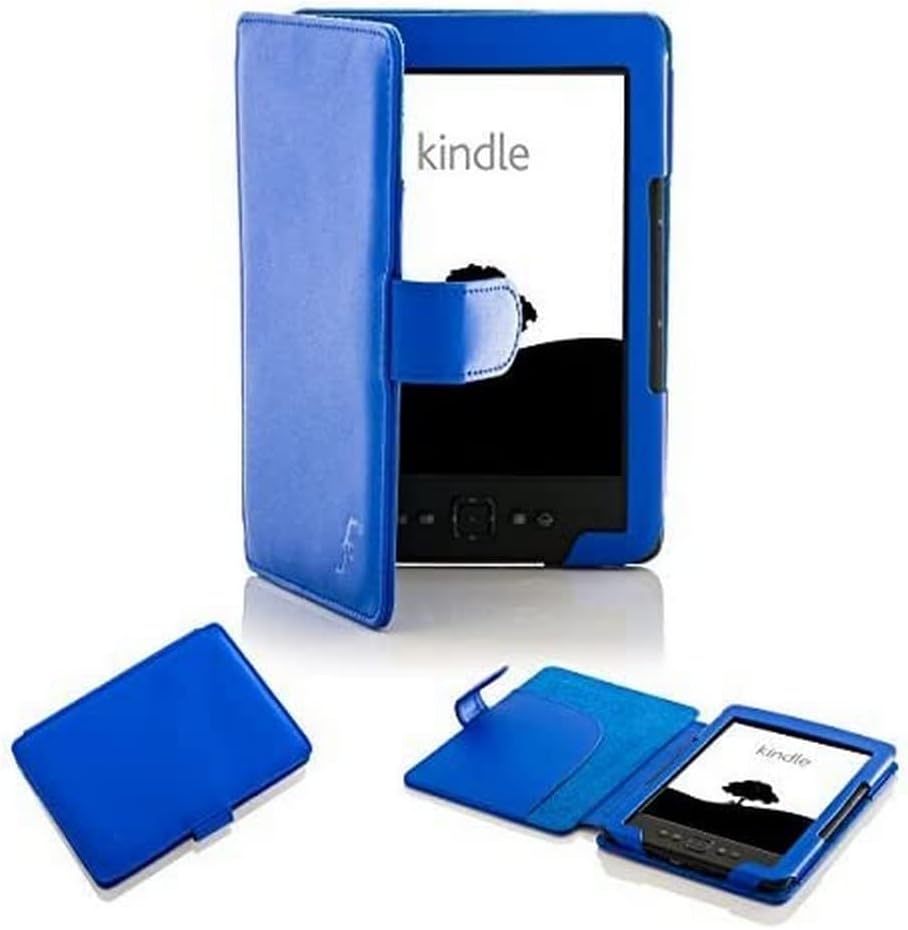 FOREFRONT CASES Cover for Amazon Kindle (4th & 5th Generation - 2012 Model) Case Cover Folio Stand - Extra Padded Rugged & Full Device Protection - Blue