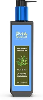 Blue Nectar Anti Frizz Hair Shampoo for Dry & Frizzy Hair | Natural Biotin Shampoo for Women & Men (15 herbs, 6.76 Fl oz)