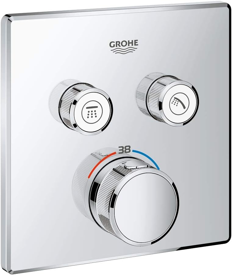 GROHE 29124000 | Grohtherm SmartControl Thermostat Concealed | Square | 2 Valves