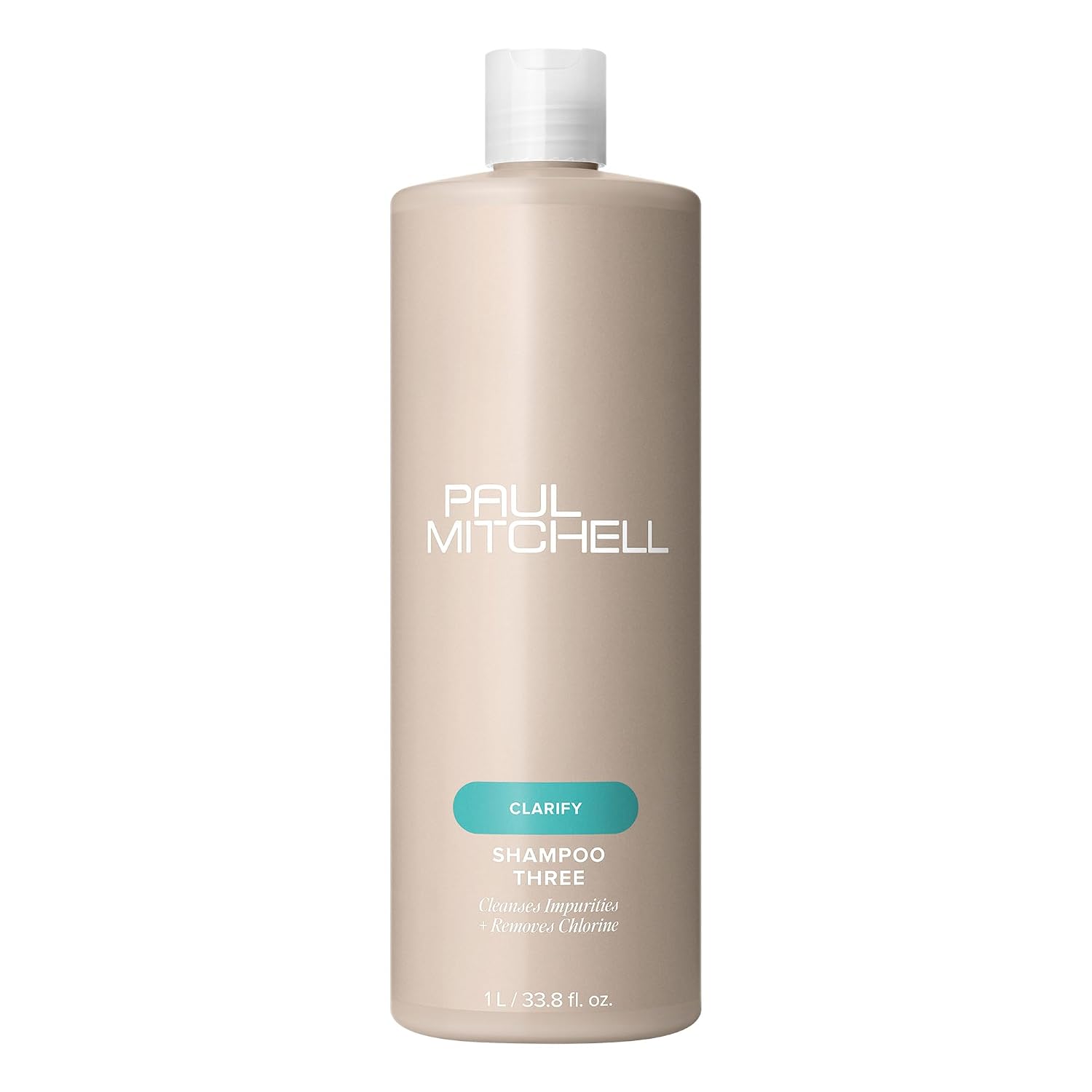 Paul Mitchell Shampoo Three, Clarifying Shampoo, Cleanses Impurities + Removes Chlorine, For All Hair Types, Great For Swimmers