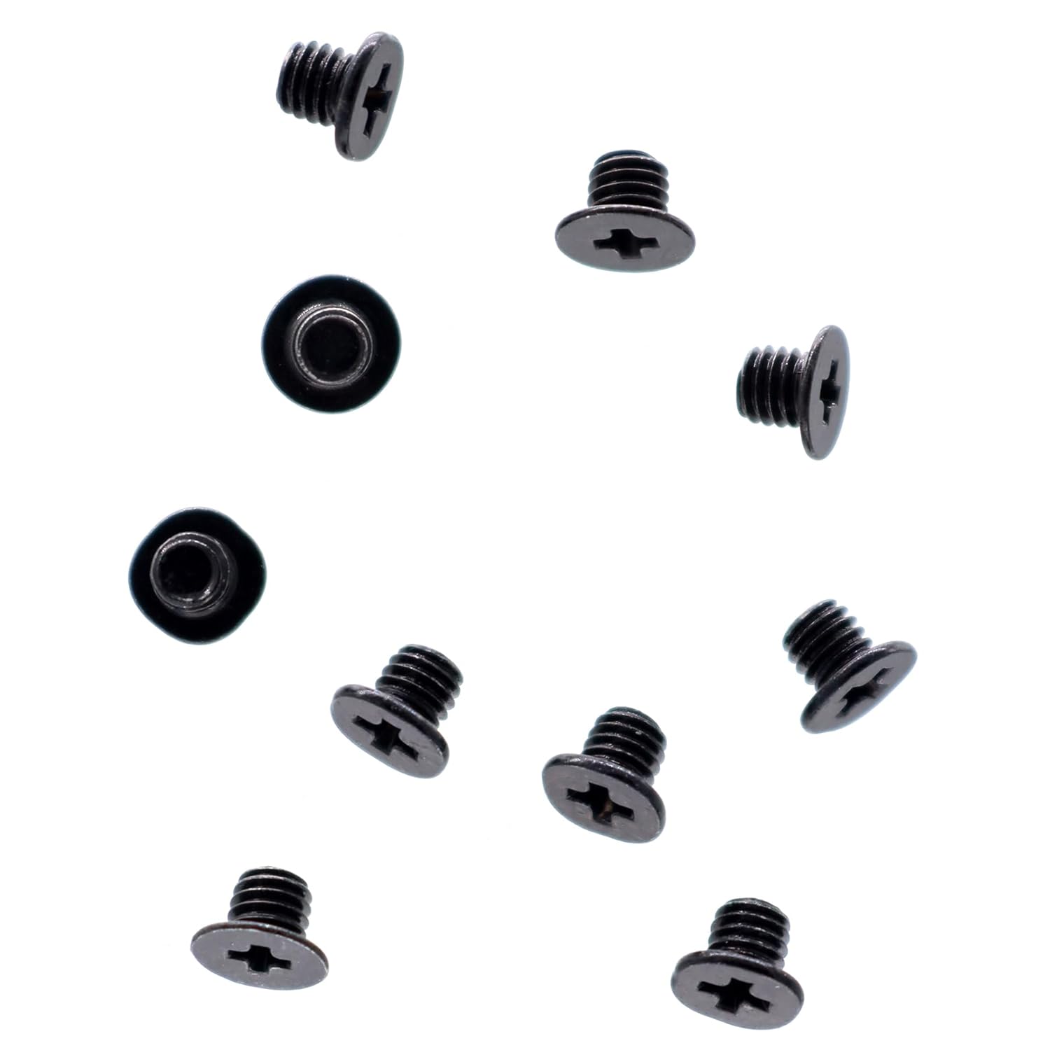 Deal4GO 10-Pack M3 x 3 mm Phillips Flat-Head Screw Replacement for Laptop Bottom case 2.5-inch SATA Hard Drvie SSD Screws (Black)