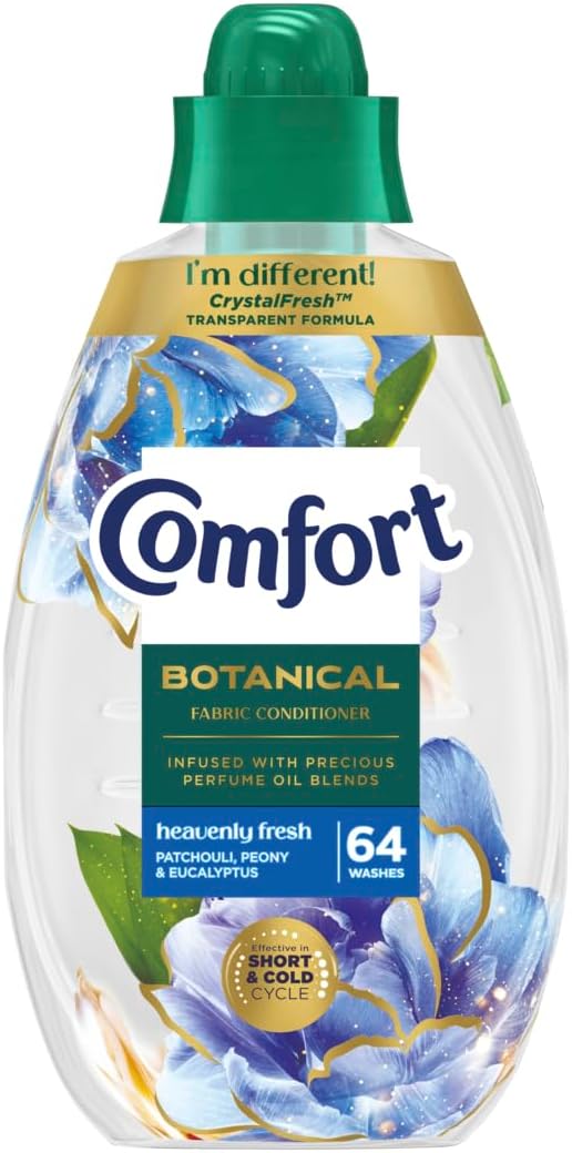 Comfort Botanical Heavenly Fresh Fabric Conditioner softener with CrystalFresh* transparent formula Freshness inspired by nature 960 ml (64 washes)